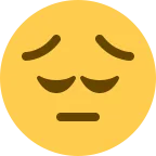 Emoji Cara desanimada en Twitter / X
