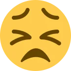 Emoji Cara desesperada en Twitter / X