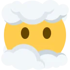 Face in Clouds emoji on Twitter / X