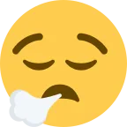 Face Exhaling emoji on Twitter / X