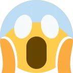 Emoji Cara gritando de miedo en Twitter / X