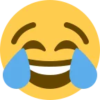 Emoji Cara llorando de risa en Twitter / X