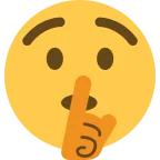 Emoji Cara pidiendo silencio en Twitter / X