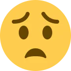 Emoji Cara preocupada en Twitter / X