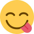 Face Savoring Food emoji on Twitter / X