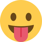 Face with Tongue emoji on Twitter / X