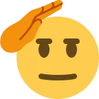 Saluting Face emoji on Twitter / X