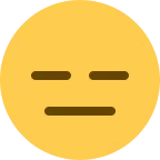 Expressionless Face emoji on Twitter / X