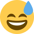Emoji Cara sonriendo con sudor frío en Twitter / X