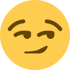 Smirk emoji on Twitter / X
