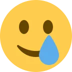 Emoji Cara sonriente con lágrima en Twitter / X