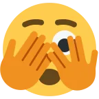 Face with Peeking Eye emoji on Twitter / X