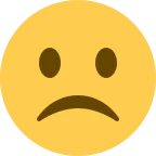 Frowning Face emoji on Twitter / X