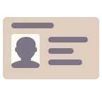 Identification Card emoji on Twitter / X