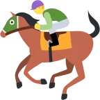 Emoji Carrera de caballos en Twitter / X