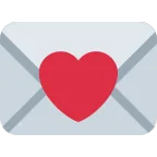 Love Letter emoji on Twitter / X