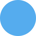 Blue Circle emoji on Twitter / X