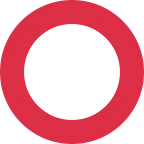Hollow Red Circle emoji on Twitter / X