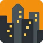Emoji Ciudad al atardecer en Twitter / X