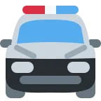 Emoji Coche de policía próximo en Twitter / X