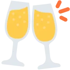 Emoji Copas brindando en Twitter / X