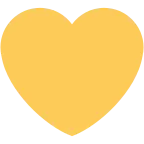 Emoji Corazón amarillo en Twitter / X