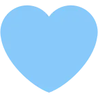 Light Blue Heart emoji on Twitter / X
