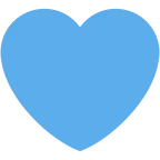 Blue Heart emoji on Twitter / X