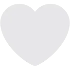 White Heart emoji on Twitter / X