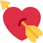 Emoji Corazón con flecha en Twitter / X