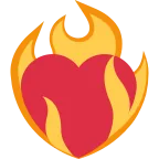 Heart on Fire emoji on Twitter / X