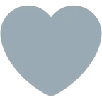 Grey Heart emoji on Twitter / X