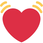Beating Heart emoji on Twitter / X