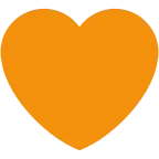 Emoji Corazón naranja en Twitter / X