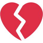 Broken Heart emoji on Twitter / X