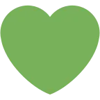 Emoji Corazón verde en Twitter / X