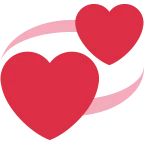 Revolving Hearts emoji on Twitter / X
