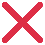 Cross Mark emoji on Twitter / X