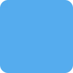 Emoji Cuadrado azul en Twitter / X