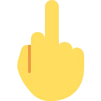 Emoji Dedo corazón hacia arriba en Twitter / X