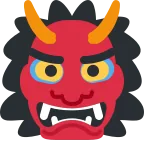 Emoji Demonio japonés oni en Twitter / X