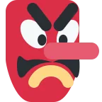 Emoji Demonio japonés tengu en Twitter / X