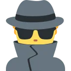 Emoji Detective hombre en Twitter / X