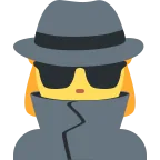 Emoji Detective mujer en Twitter / X