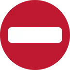 Emoji Dirección prohibida en Twitter / X