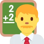 Emoji Docente hombre en Twitter / X