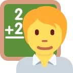 Teacher emoji on Twitter / X