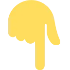 Emoji Dorso de mano con índice hacia abajo en Twitter / X