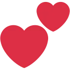 Emoji Dos corazones en Twitter / X