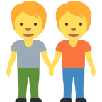 Emoji Dos personas de la mano en Twitter / X